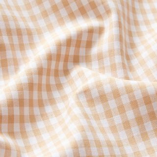 tessuto in cotone popeline Quadro vichy – beige | Resto 100cm, 