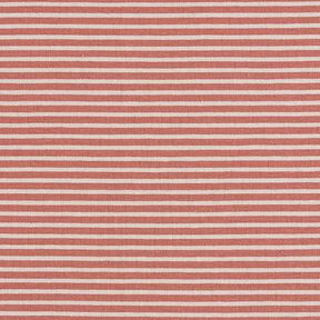 Jersey in cotone a righe sottili – anemone/terracotta, 