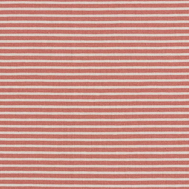 Jersey in cotone a righe sottili – anemone/terracotta,  image number 1