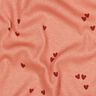 jersey a coste cuori sparsi | Poppy Fabrics – salmone/rosso scuro,  thumbnail number 2