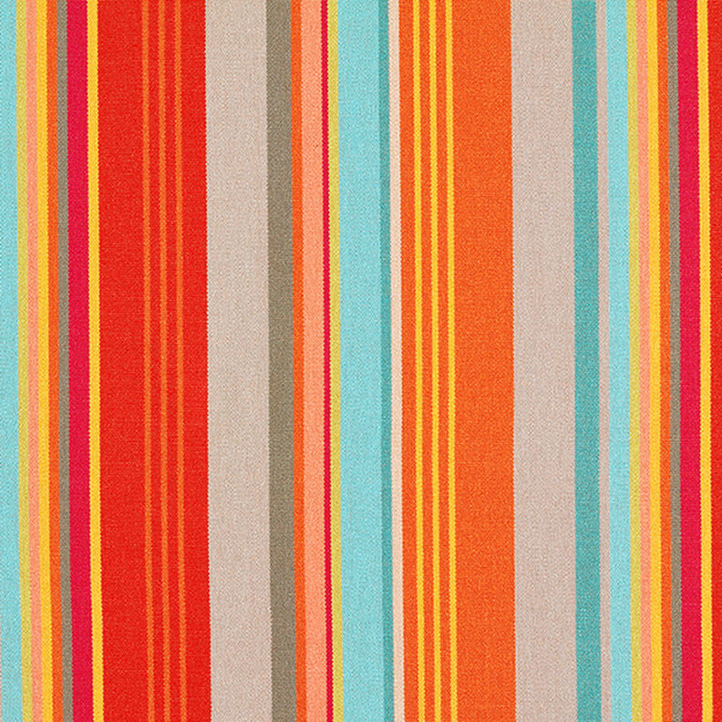 Tessuti da esterni canvas Righe – arancione/rosso,  image number 1