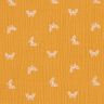 mussolina / tessuto doppio increspato Farfalle delicate – giallo curry,  thumbnail number 1