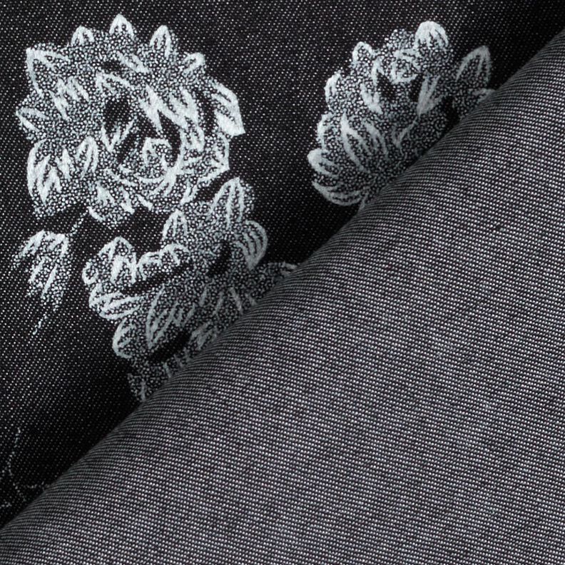 chambray piccole rose – nero/bianco,  image number 4
