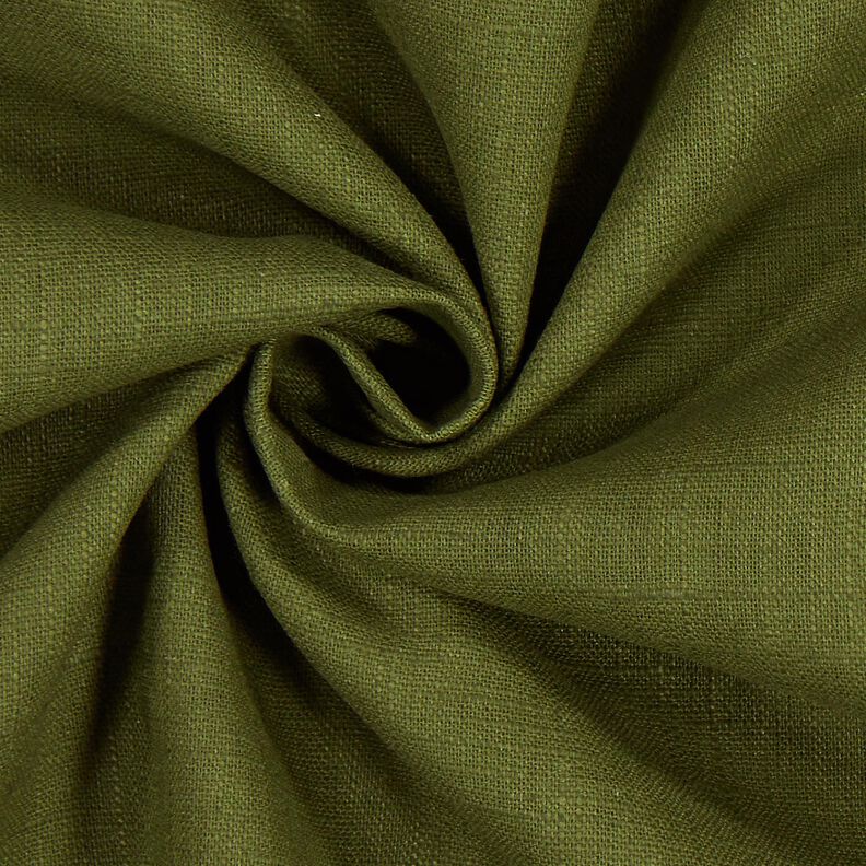 Tessuto di lino misto Ramie medio – verde oliva scuro,  image number 3