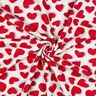 felpa garzata cuori | Poppy Fabrics – naturale/rosso,  thumbnail number 3