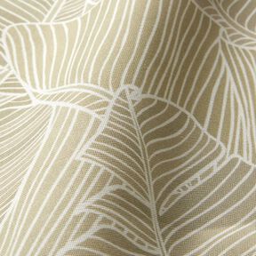 tessuti da esterni tessuti canvas linee di foglie – beige scuro, 
