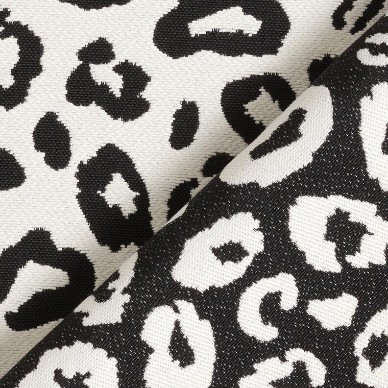 tessuto arredo Jacquard Motivo leopardato – avorio/nero, image number 4