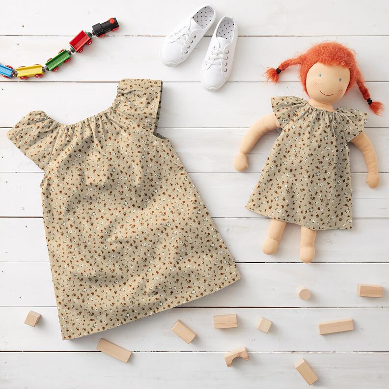 jersey di cotone millefiori &ndash; sabbia,  image number 6