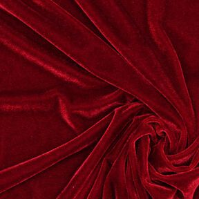 Velluto stretch rosso carminio, 