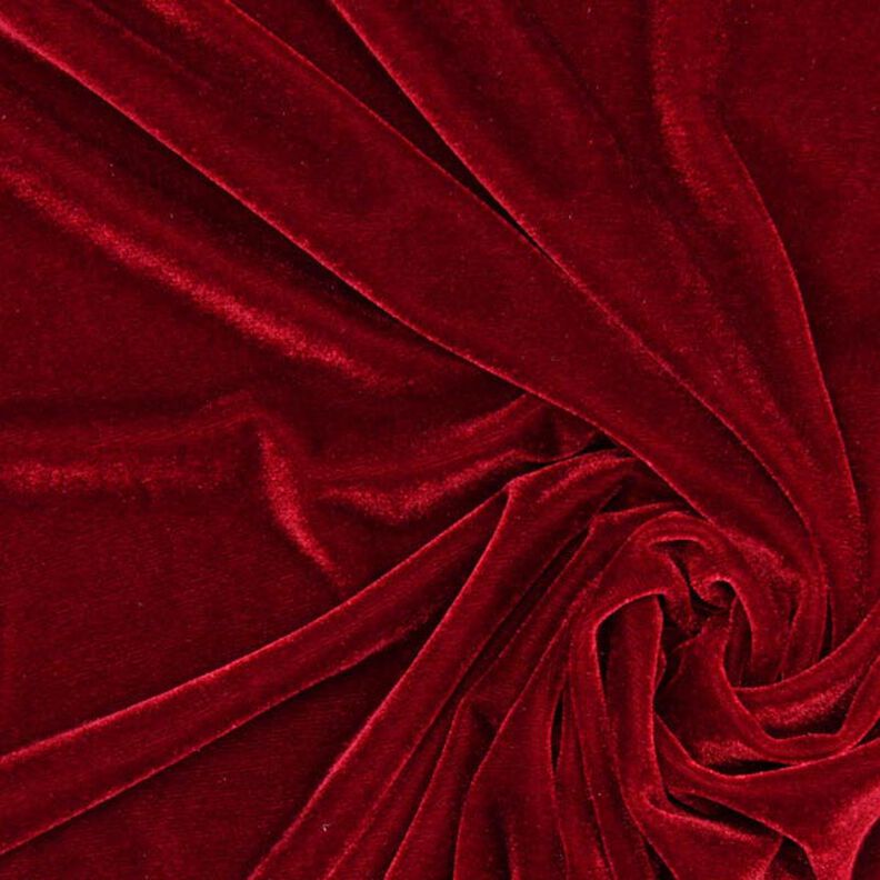 Velluto stretch rosso carminio,  image number 1