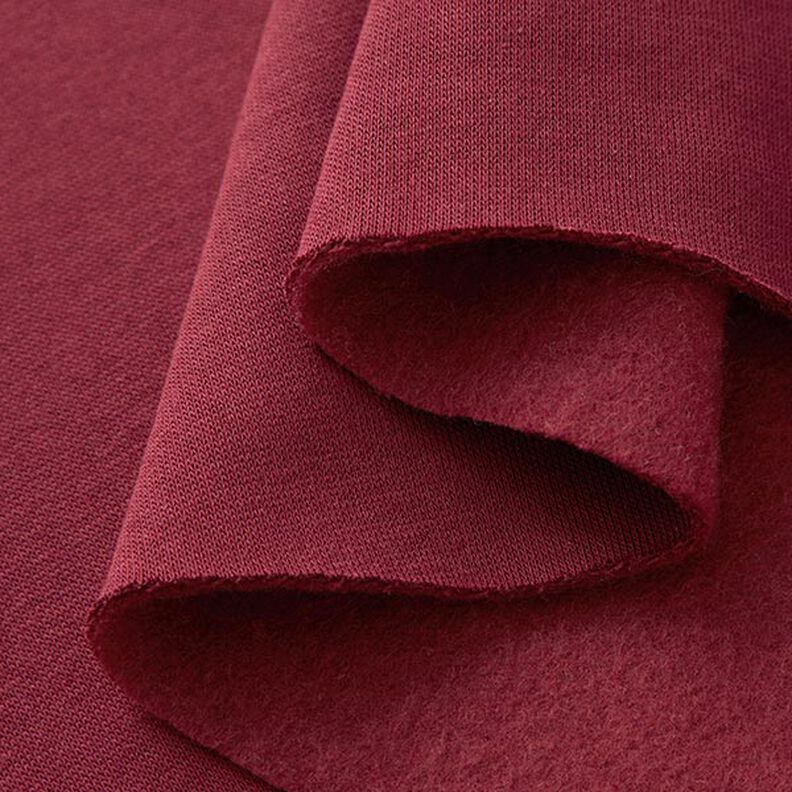 felpa garzata – rosso Bordeaux, image number 4