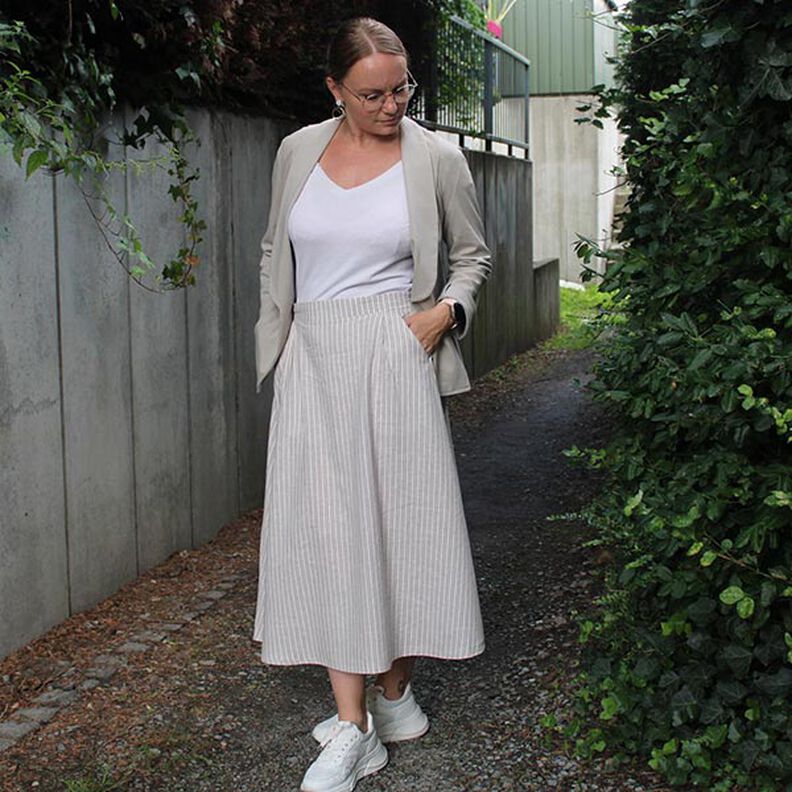 FRAU CARRY - gonna ampia con elastico in vita sul retro, Studio Schnittreif | XS - XXL,  image number 4