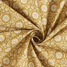 tessuto in cotone cretonne Fiori e tralci – senape/bianco,  thumbnail number 3