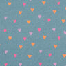 jersey di cotone Cuori al neon | by Poppy – blu colomba/arancio neon,  thumbnail number 1