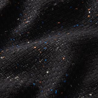 morbido tessuto misto lana filo glitter e nodini colorati – nero, 