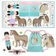 HORSE LOVE Cut & Sew, taglio di tessuto in cotone con cavalli [ 80 x 155 cm ] | Kullaloo,  thumbnail number 3