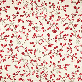 tessuto arredo gobelin rosa canina – beige chiaro/rosso, 