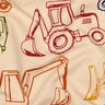 French terry, felpa estiva Veicoli da cantiere | Poppy Fabrics – beige/blu marino,  thumbnail number 2