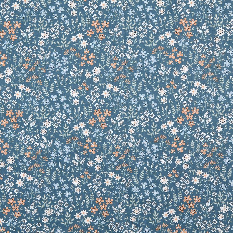 cotone rivestito Prato fiorito variopinto – blu jeans chiaro/azzurro,  image number 1