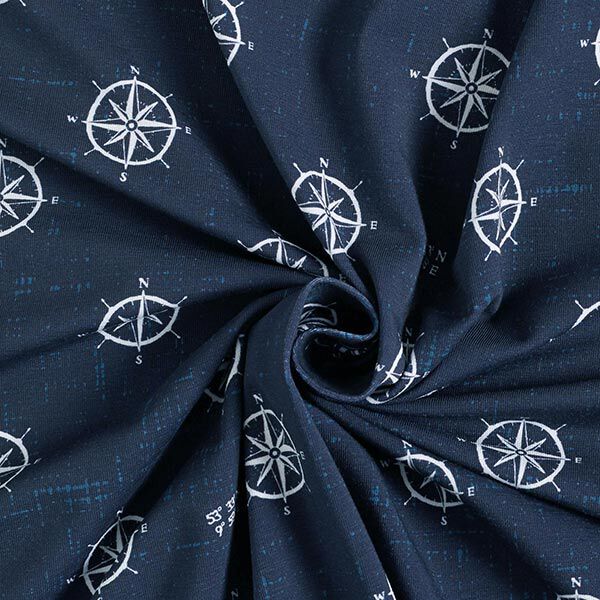 GOTS jersey di cotone bussola | Tula – blu notte, image number 3