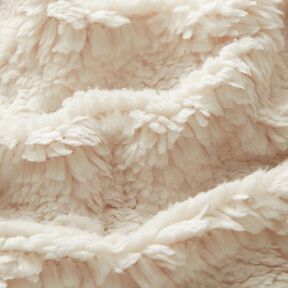 Soffice tessuto in peluche – bianco lana, 