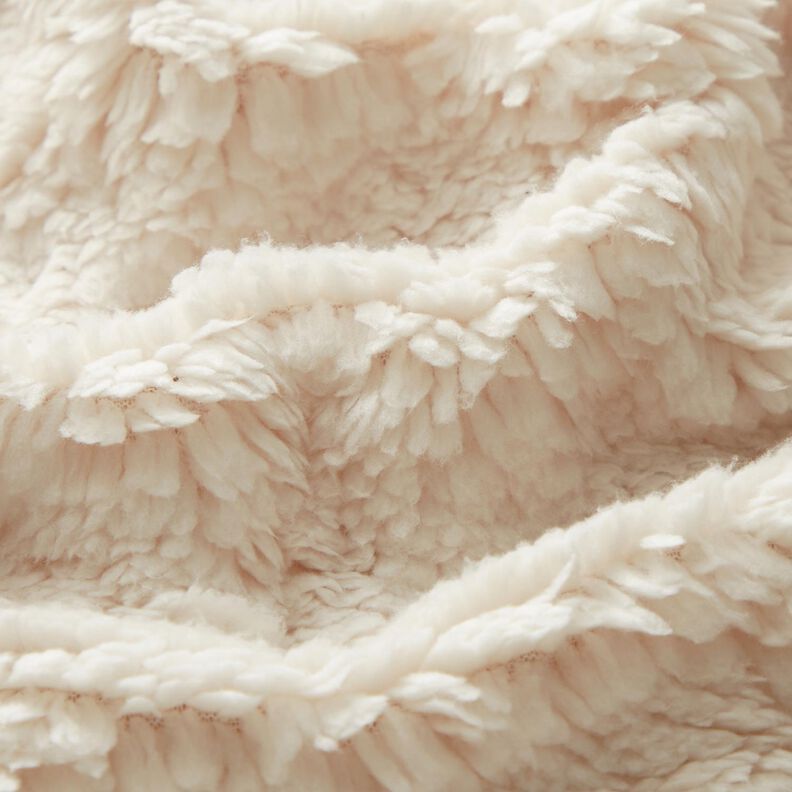 Soffice tessuto in peluche – bianco lana,  image number 2