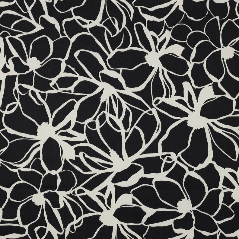satin di cotone Magnolia | Nerida Hansen – nero/bianco lana,  image number 1