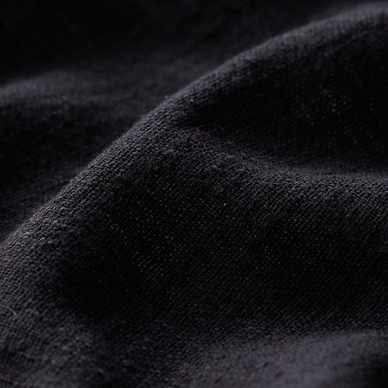 tessuto in cotone effetto lino – nero,  image number 2