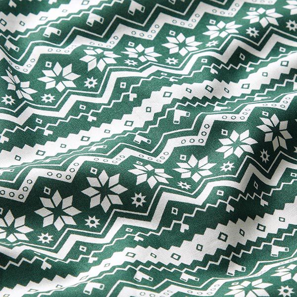 tessuto in cotone popeline Motivo norvegese – verde abete,  image number 2