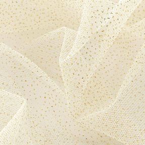 tulle glitter Royal – bianco lana/oro, 