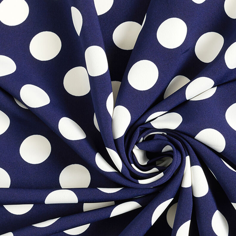 tessuto increspato pois [2,5 cm] – blu marino,  image number 3