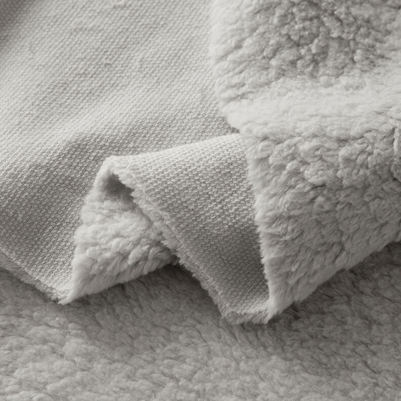 Sherpa Misto cotone tinta unita – grigio argento,  image number 3