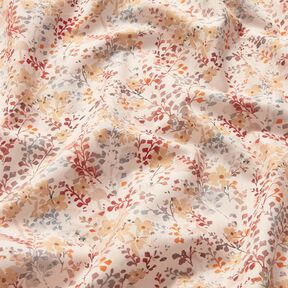 popeline di cotone fini rami autunnali | Katia Fabrics – naturale/rosso carminio, 