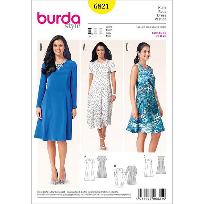 Vestito, Burda 6821,  image number 1