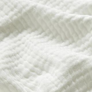 GOTS Mussola di cotone a tre strati – bianco lana, 