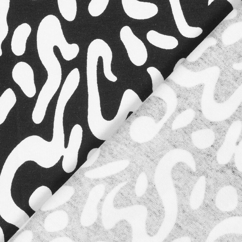 Jersey di viscosa con fantasia leopardata astratta – nero/bianco, image number 5