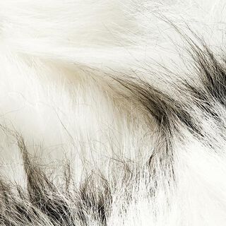 ecopelliccia Righe trasversali – bianco lana/nero, 
