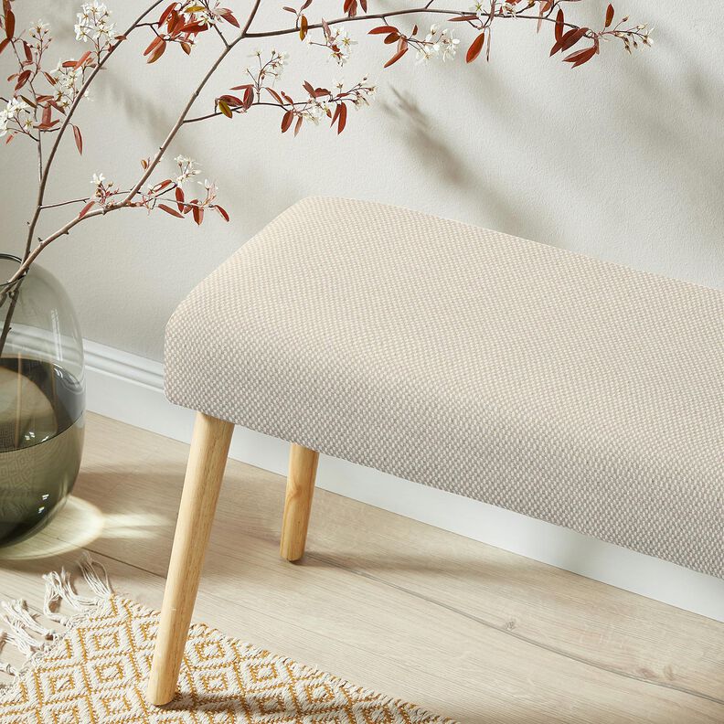 tessuto arredo Jacquard Piccolo disegno a rombi &ndash; naturale,  image number 4