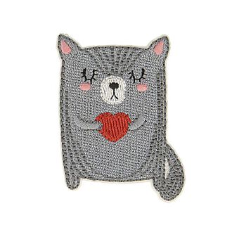 applicazione, gatto [ 5 x 3,5 cm ] – grigio, 