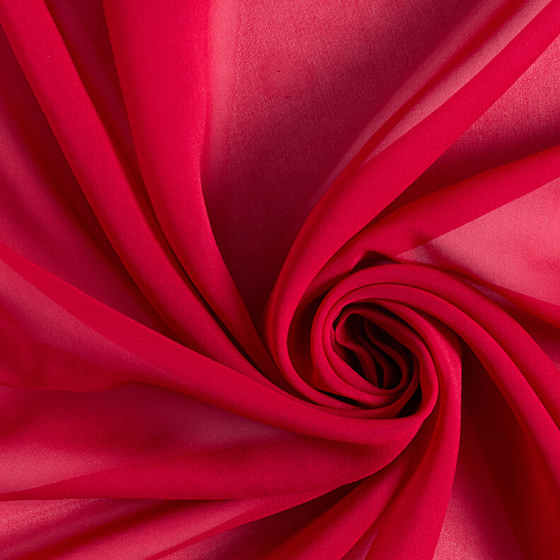 Chiffon di seta – rosso carminio,  image number 1