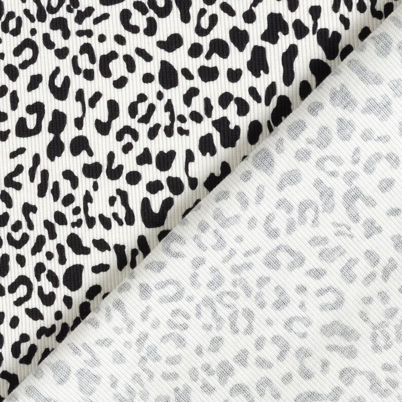 jersey a coste Motivo leopardato &ndash; bianco lana,  image number 4