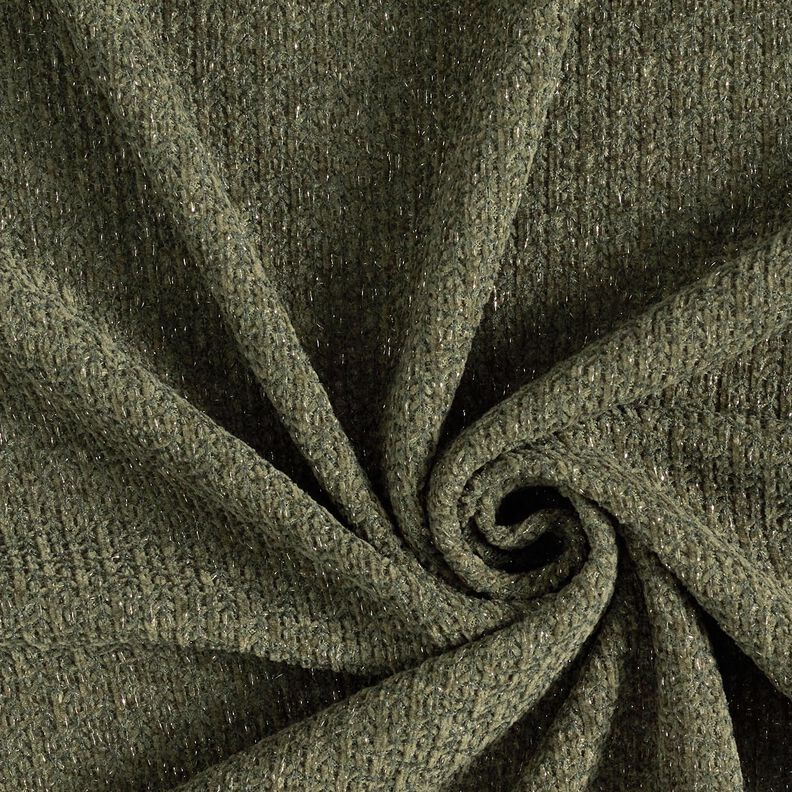 ciniglia maglia jacquard Glitter – pino scuro/argento effetto metallizzato,  image number 1