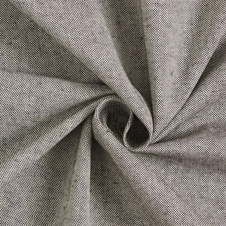 tessuto arredo, mezzo panama chambray, riciclato – nero/bianco,  image number 1