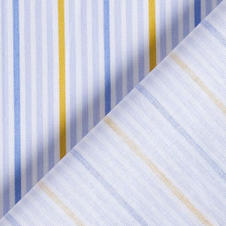 tessuto in cotone cretonne Strisce multicolori – bianco/blu-argento,  image number 4