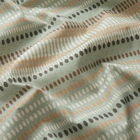 tessuti da esterni tessuti canvas Pois – eucalipto/marrone chiaro, 