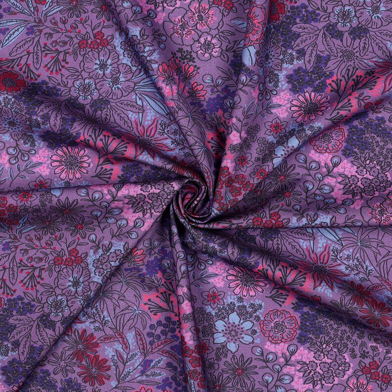 popeline di cotone fiori selvatici | Poppy Fabrics – lavanda, image number 4