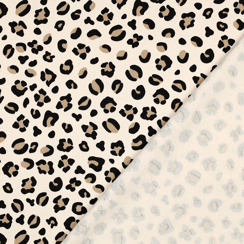 felpa garzata Stampa leopardata | Poppy Fabrics – crema/anemone,  image number 4
