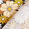 tessuto in cotone cretonne Grandi fiori retrò – nero/giallo sole,  thumbnail number 4