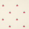 tessuto peluche ciliegie ricamate | Poppy Fabrics – avorio/peperoncino,  thumbnail number 1