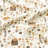 jersey di cotone Piccole case sul prato – bianco lana,  thumbnail number 2